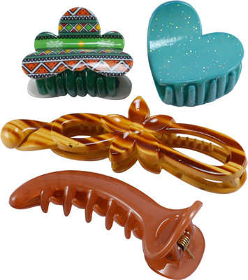 

Saamarth Impex Fashionable Women Girls Ladies Hair Clip Hairdressers Hairdressing Accessory Pack Of 4 Hair Clip(Multicolor)