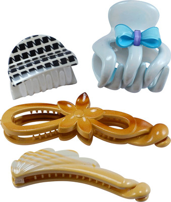 

Saamarth Impex All Occasion Purpose Designer Multi Color Claw Clip Hair Accessories 4 Piece Set Hair Clip(Multicolor)