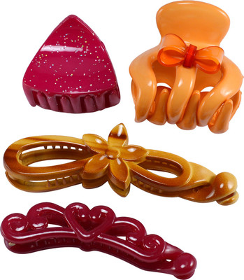 

Saamarth Impex Stylish Various Design Multicolor Hair Clips 4 Piece Hair Accessoires Set Of 4 Piece Hair Clip(Multicolor)