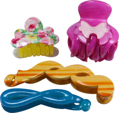 

Saamarth Impex Claw Hair Clips, Medium Size, Big Size, Assorted Colors, MultiPack Set Of 4 Hair Clip(Multicolor)