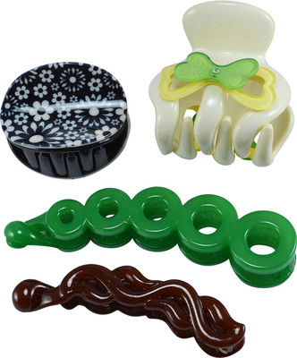 

Saamarth Impex Claw Hair Clips, Medium Size, Big Size, Assorted Colors, MultiPack Set Of 4 Hair Clip(Multicolor)