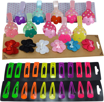 

Saamarth Impex Snap Clip/Hairpin For Girls With Flower Bow & Kide Design Hair Accessories Multicolor-36 Piece Set Hair Clip(Multicolor)
