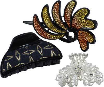 

Saamarth Impex Claw Hair Clips, Small Size, Big Size Designer, Assorted Colors, MultiPack-Set Of 3 Hair Claw(Multicolor)