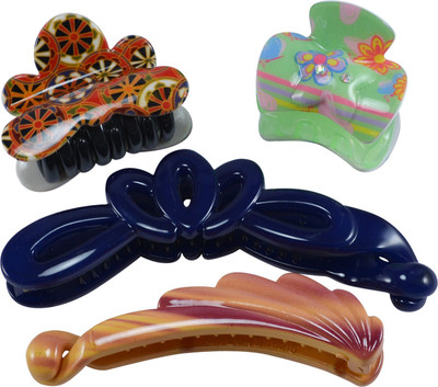 

Saamarth Impex Designer Studded Back Hair clip/ Hair Barrette/ Hair Pin Hair Accessories For Women Set Of 4 Hair Clip(Multicolor)