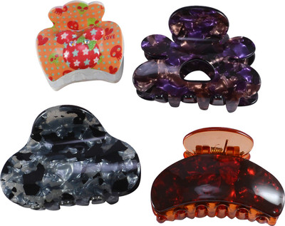 

Saamarth Impex Stylish Various Design Multicolor Hair Clips 4 Piece Hair Accessoires Hair Claw(Multicolor)