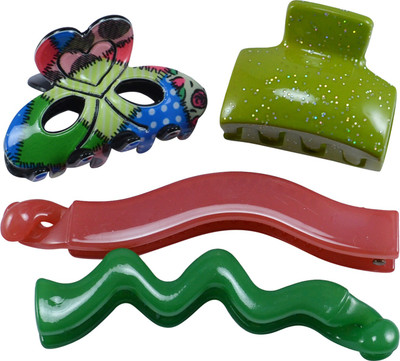 

Saamarth Impex Claw Hair Clips, Medium Size, Big Size, Assorted Colors, MultiPack Set Of 4 Hair Clip(Multicolor)