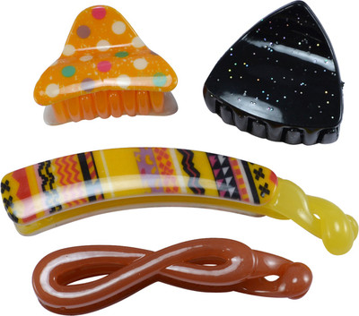 

Saamarth Impex Claw Hair Clips, Medium Size, Big Size, Assorted Colors, MultiPack Set Of 4 Hair Clip(Multicolor)