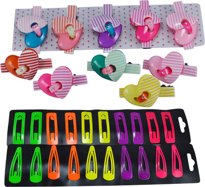 

Saamarth Impex Snap Clip/Hairpin For Girls With Flower Bow & Kide Design Hair Accessories Multicolor-30 Piece Set Hair Clip(Multicolor)