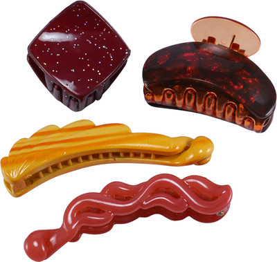 

Saamarth Impex Claw Hair Clips, Medium Size, Big Size, Assorted Colors, MultiPack Set Of 4 Hair Clip(Multicolor)