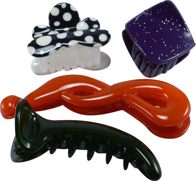 

Saamarth Impex Claw Hair Clips, Medium Size, Big Size, Assorted Colors, MultiPack Set Of 4 Hair Clip(Multicolor)