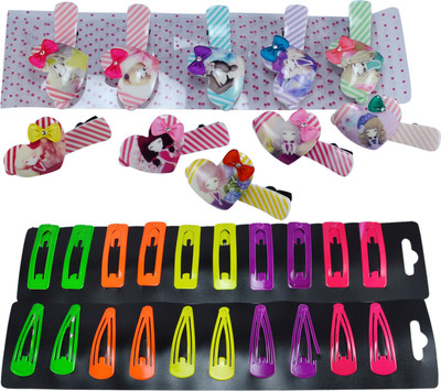 

Saamarth Impex Snap Clip/Hairpin For Girls With Flower Bow & Kide Design Hair Accessories Multicolor-30 Piece Set Hair Clip(Multicolor)