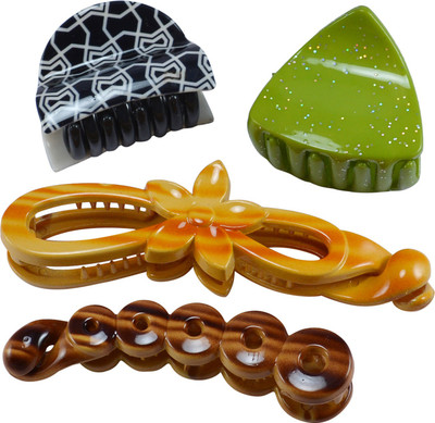 

Saamarth Impex Party Casual Wear Designer Premium Fancy Hair Clip For Women & Girls Set Of 4 Hair Clip(Multicolor)