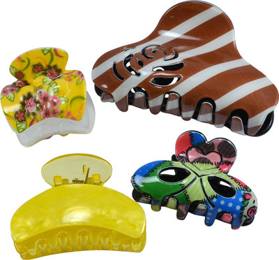 

Saamarth Impex Premium Quality Hair Clip / Clutcher For Women Latest Designs Clips,Daily Wear Hair Accessories-4 Piece Hair Claw(Multicolor)
