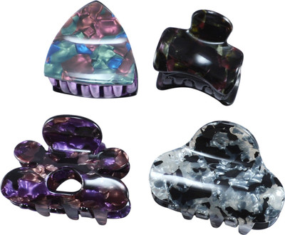 

Saamarth Impex Fashionable Women Girls Ladies Hair Clip Hairdressers Hairdressing Accessory Pack Of 4 Hair Claw(Multicolor)