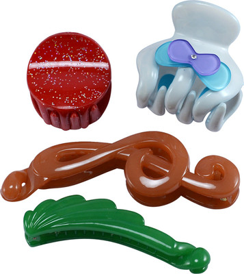 

Saamarth Impex Multi-Colour Plastic Solid Banana Hair Clips,Claw for Girls and Women Set Of 4 Hair Clip(Multicolor)