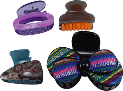 

Saamarth Impex Multi color Printed Clutcher & Jaw 4 Different Design Hair Accessories Hair Claw(Multicolor)