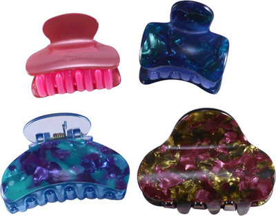 

Saamarth Impex Fashionable Women Girls Ladies Hair Clip Hairdressers Hairdressing Accessory Pack Of 4 Hair Claw(Multicolor)