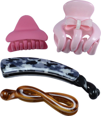 

Saamarth Impex Claw Hair Clips, Medium Size, Big Size, Assorted Colors, MultiPack Set Of 4 Hair Clip(Multicolor)