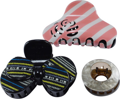 

Saamarth Impex All Occasion Purpose Designer Multi Color Claw Clip Hair Accessories 3 Piece Set Hair Claw(Multicolor)