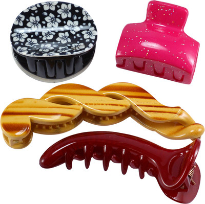 

Saamarth Impex Fashionable Women Girls Ladies Hair Clip Hairdressers Hairdressing Accessory Pack Of 4 Hair Clip(Multicolor)