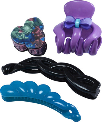 

Saamarth Impex Multi color Clutcher Beads Work Different Design Hair Accessories-Set Of 3 Piece Hair Clip(Multicolor)