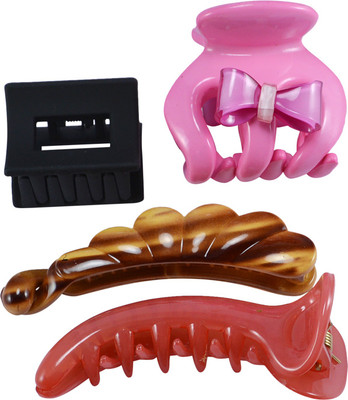 

Saamarth Impex Multi color Clutcher 4 Different Design Hair Accessories Set Of 4 Hair Clip(Multicolor)