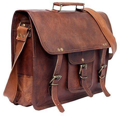 Handcrafted exports Messenger Bag(Brown)