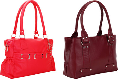 

Lady bar Hand-held Bag(Red, Maroon), Maroon;red