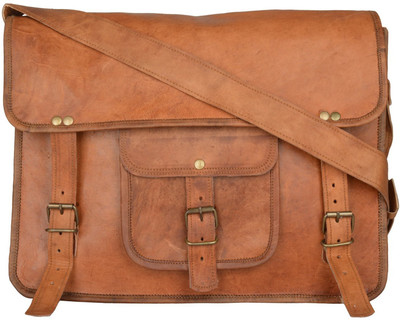 Handcrafted exports Messenger Bag(Brown)
