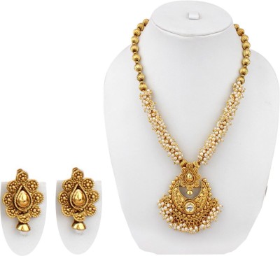 JEWELS GURU Alloy Gold-plated Gold Jewellery Set(Pack of 1)