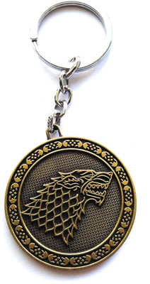 

HatsOff Game of thrones Wolf Key chain | Attractive Golden metal key ring Key Chain