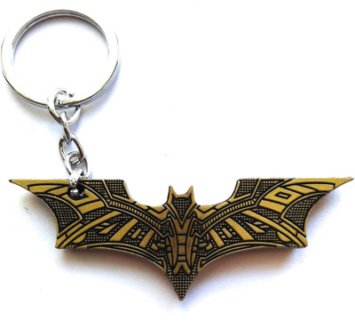 

HatsOff Batman Golden Key chain | Stylish bat Metal Key Ring Key Chain