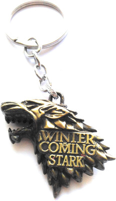 

HatsOff Game of Thrones Key chain | Winten Coming Stark | Golden Wolf Key Ring Key Chain