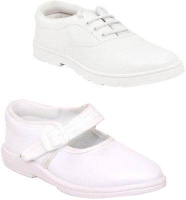 

Ayan Boys & Girls Lace Running Shoes(White