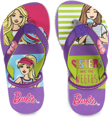 

Barbie Girls Slip On Slipper Flip Flop(Purple, Multi