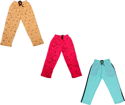 IndiWeaves Track Pant For Girls(Multicolor, Pack of 3)