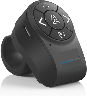 SmartSlide Wireless Presenter RF 2.4GHz Presentation Laser Pointer Finger Ring Remote Control PowerPoint(100 nm, Red)