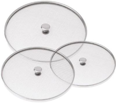 Kuber Industries Stainless Steel Food Cover/Milk cover Jali/Steel Jali/Multipurpose Net Lid Set of 3 Pcs (10 & 11 & 12 Inches) Code-Net37 7 inch Lid(Steel) available at flipkart for Rs.529