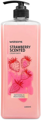 

Watsons Strawberry Scented Cream Bath, Softening & Moisturising - 1000ml(100 ml)