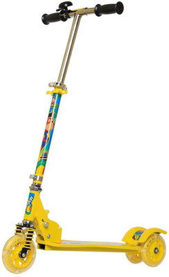 

Flying Toyszer Heavy Mettallic 3 Wheel Height Adjustable and Foldable Ride On Kick Scooter ( With Out Bell)(Yellow)