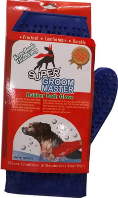

Goofy Tails Super Rubber Bath Glove for Dogs / Blue Color Grooming Gloves for Dog(Blue, Fits All)