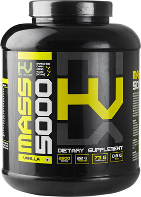 

HIGH VOLTAGE Mass 5000 2.5 Kg / 5.5 Lbs Vanilla Flavor Weight Gainers/Mass Gainers(2.5 kg, Vanilla)
