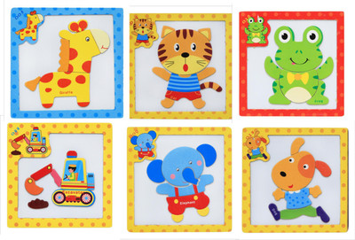 

Akrobo Wooden Magnetic Animal Puzzle Drawing Board Game Educational Toy for Kids ( Set Of 6 )(6 Pieces)
