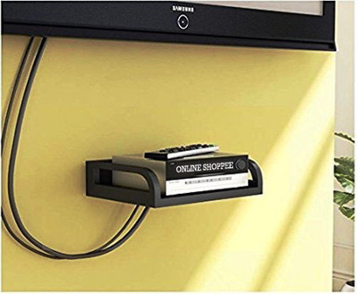 

Onlineshoppee Set Top Box Holder cum Remote Organizer MDF Wall Shelf(Number of Shelves - 1, Black)