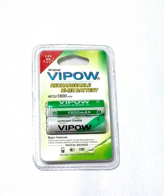 

GM VIPOW 2 X AA RECHARAGEABLE NI-MH BATTERY. 1800 mah High Quality Rechargeable Li-ion Battery