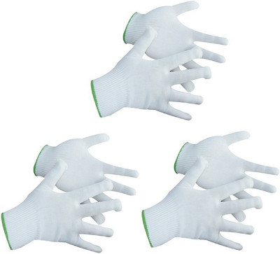 

amiciKart Lint Free Nylon Gloves, Clean Room gloves, Free Size Nylon Safety Gloves(6)