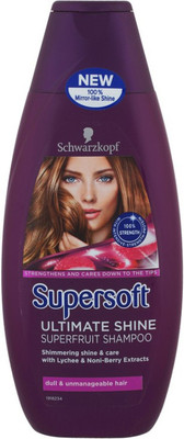 

Schwarzkopf Supersoft Superfruit Ultimate Shine Shampoo For Dull Hair - 400ml(400 ml)