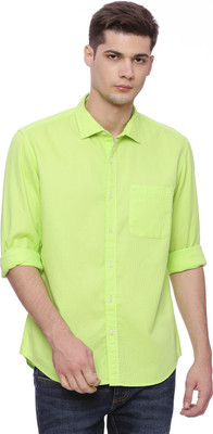 BASICS Men Solid Casual Green Shirt