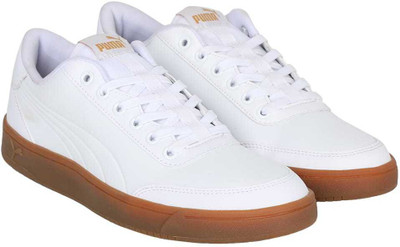

Puma Court Breaker L Mono Casuals For Men(White, White- white-metallic gold