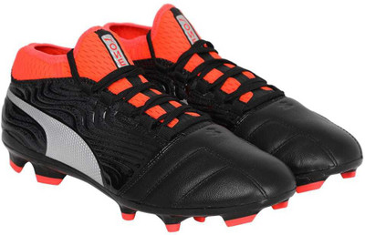 

Puma PUMA ONE 18.3 FG Football Shoes For Men(Multicolor, Black- silver-red blast